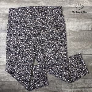 Rafaella Comfort Capri Leopard Print Pants Size 16